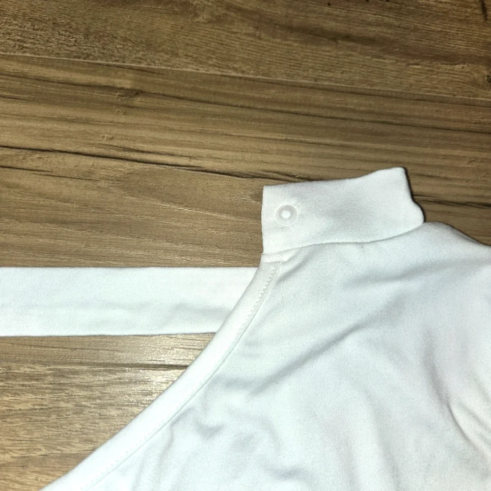 NWOT Girls Asymetrical White‎ Top & Brown Belted Shorts Size (5/6)